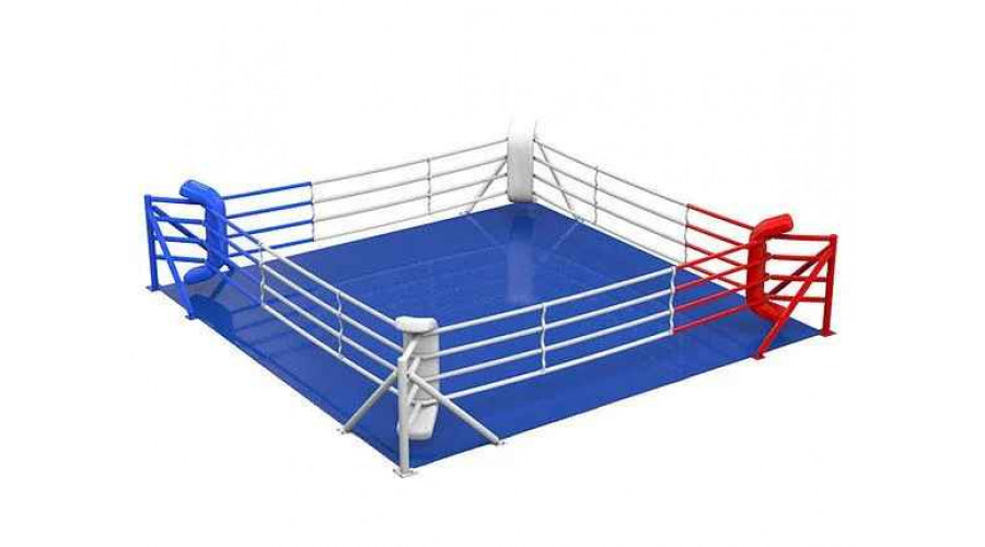 Ринг боксерский на упорах 6м х 6м (боевая зона 5м х 5м)
